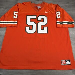 Vintage 90s Miami Hurricanes Ray Lewis #52 Nike College Football Jersey Mens XL